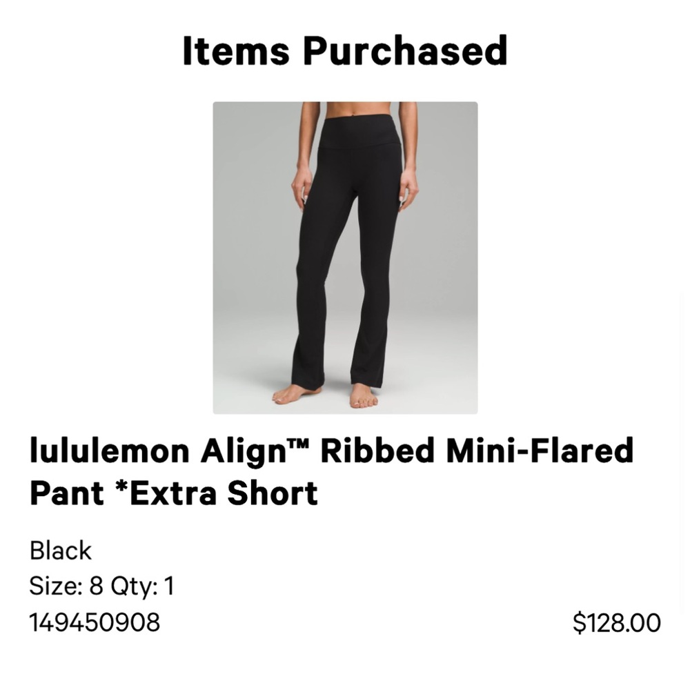 Lululemon align ribbed mini flared pant - extra short